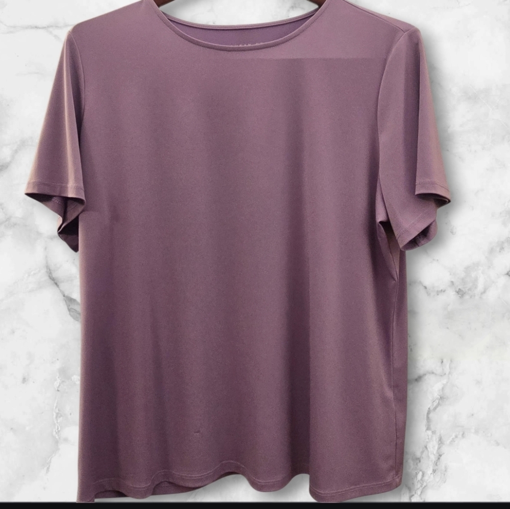 Susan Graver Mauve Short Sleeve SilkyTee